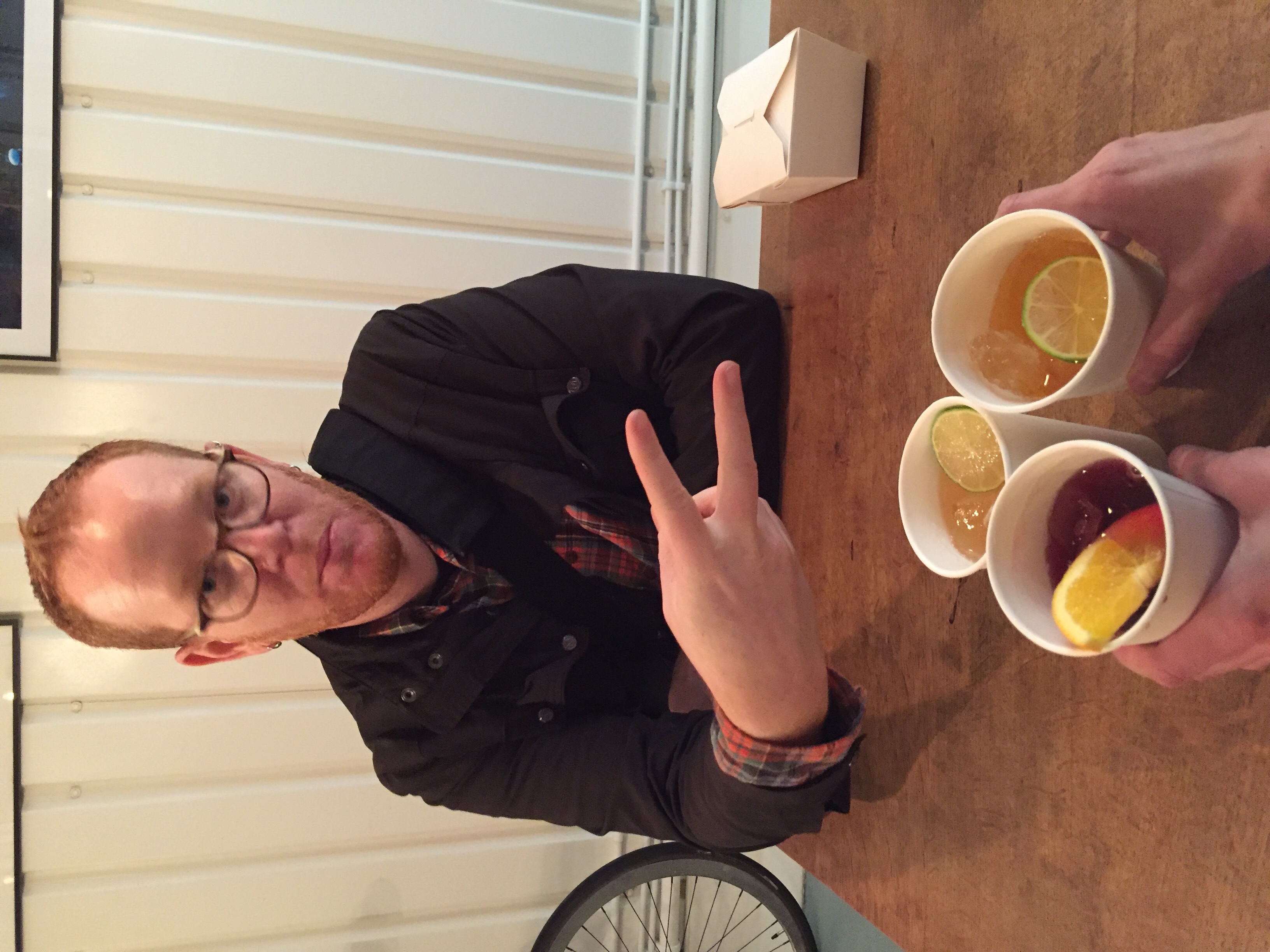 Robby enjoying some afternoon tea desserts on a visit to London